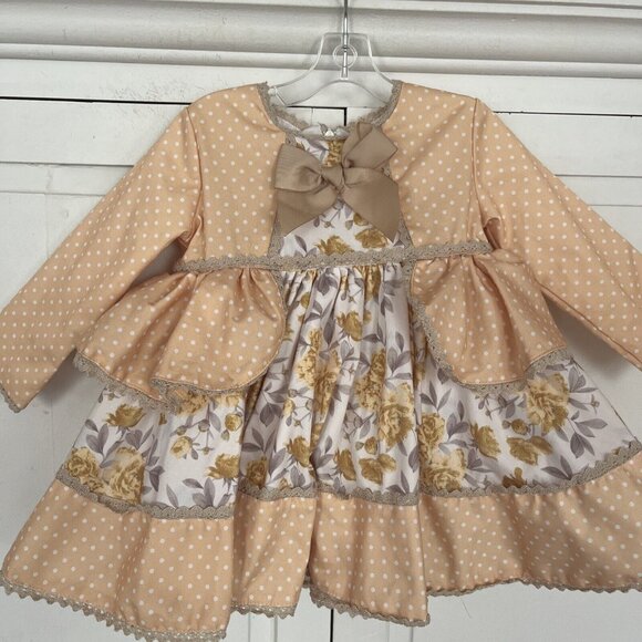 Rika Other - Baby Dress 2T / 90 Special Occasion Party polkadot floral Lace Frilly